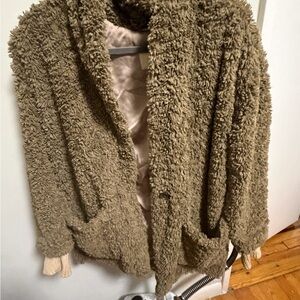 Wild Fable Olive Teddy Jacket